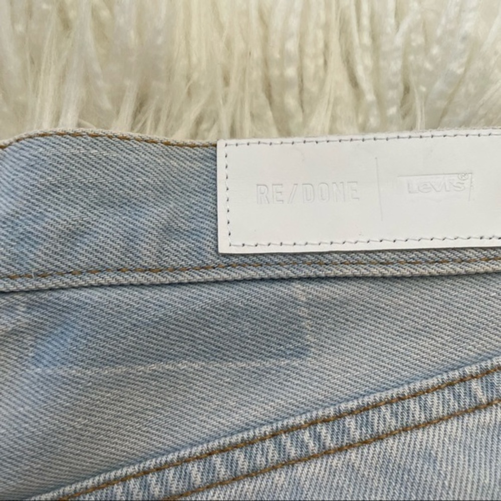 Re/done Levi’s cut off denim jean shirts light wash cotton size 31 - Picture 3 of 11